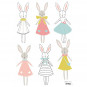 Sticker enfant Lapins Fille