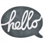 Tapis enfant coton gris Hello - Lilipinso