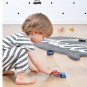 Tapis enfant coton gris Hello - Lilipinso