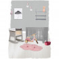Tapis enfant lavable Nuage rose Nimbus - Nattiot