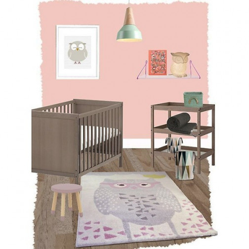 Tapis enfant Chouette Thème Forêt - Nattiot