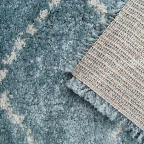 Tapis enfant Losanges Nomad bleu blanc - Art for Kids