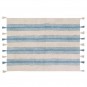 Tapis lavable beige rayures bleu - Lorena Canals