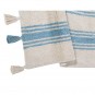 Tapis lavable beige rayures bleu - Lorena Canals