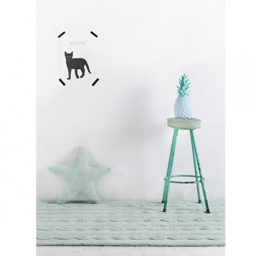 Tapis lavable Torsades vert menthe - Lorena