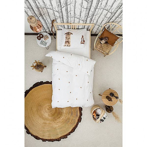 Housse de couette enfant Effet 3D Ecureuil et lapin - Snurk