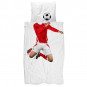 Housse de couette enfant effet trompe oeil Footballeur - Snurk