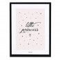 Tableau enfant Affiche encadrée Petite Princesse rose - Lilipinso
