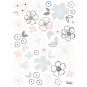 Sticker enfant Fleurs grises et roses - Lilipinso