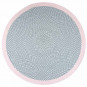 Tapis enfant coton rond Brenda rose - Nattiot