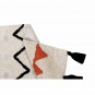 Tapis coton lavable Motifs Aztèque beige orange noir et gris Lorena Canals