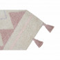 Tapis enfant coton lavable Motifs aztèque rose jaune blanc Lorena Canals