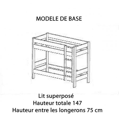 Lit superposé enfant triple Dominique...