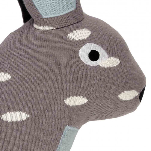 Coussin enfant coton 55x38cm forme Lapin