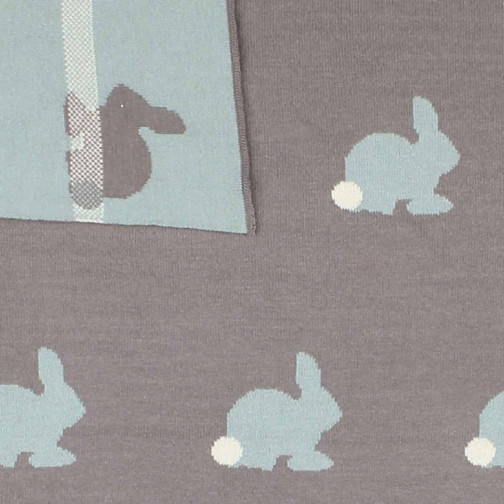 Couverture enfant plaid 80x100cm coton Lapin