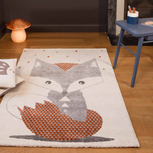 Tapis enfant acrilyque 100x150 Renard Art for Kids