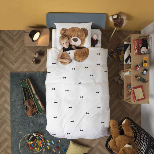 Housse de couette enfant effet Trompe l'oeil Ours Teddy Bear 140x200cm Snurk