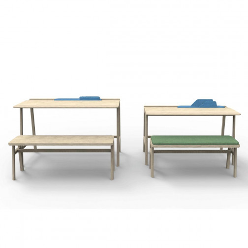 Petit et grand bureau enfant chêne Vessel - Mathy by Bols