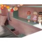 Lit superposé cabane enfant Wagon