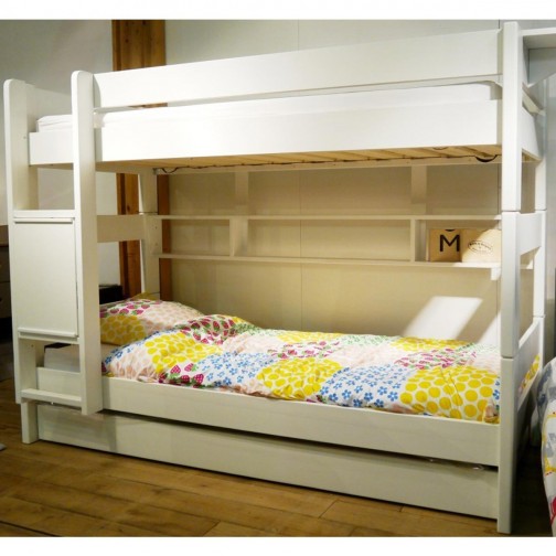 Lit superposé évolutif blanc