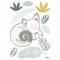 Stickers enfant Ecureuil et feuilles Lilipinso