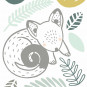 Stickers chambre enfant Ecureuil et feuilles Lilipinso