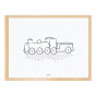 Tableau enfant Affiche encadrée La Locomotive Lilipinso