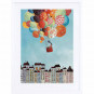 Tableau enfant Affiche encadrée Voyage en ballons Lilipinso