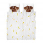 Housse de couette enfant Effet trompe oeil Singe et banane Snurk