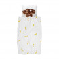 Housse de couette enfant Effet trompe oeil Singe et banane Snurk