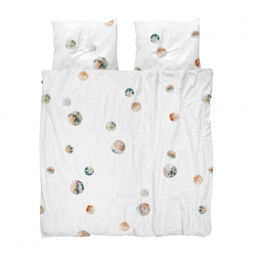 Housse de couette enfant Effet trompe oeil Pompons Snurk