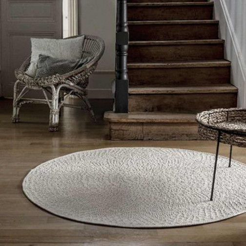 Tapis enfant ambiance Crochet round Ivoire Art For Kids