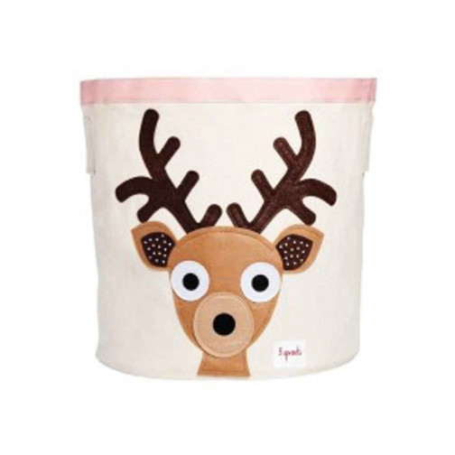 Sac à jouets coton 3 Sprouts Cerf