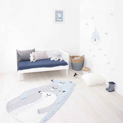 Sticker enfant ours blanc sur banquise 