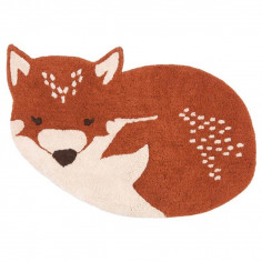 Tapis enfant renard en coton
