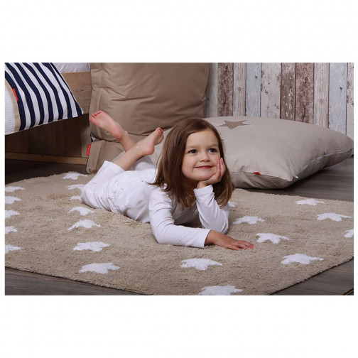 Tapis étoiles lin 