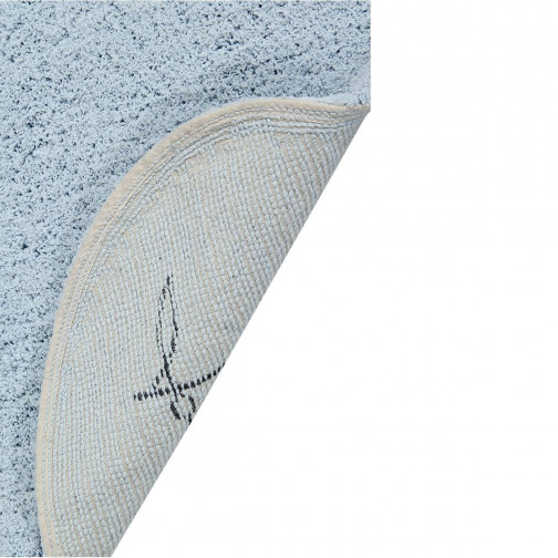 Tapis enfant en coton bleu