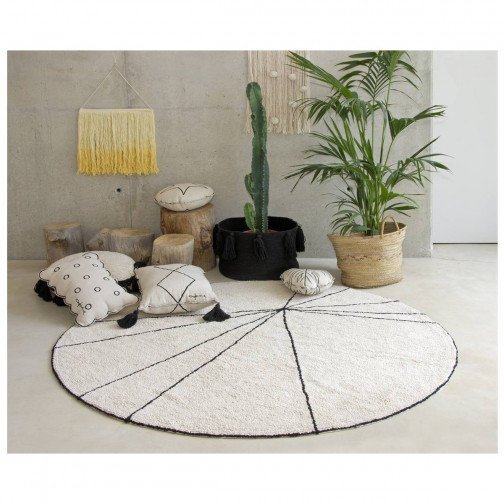 Tapis enfant en coton beige