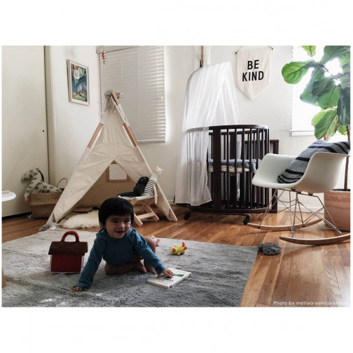 Tapis enfant coton dégradé gris