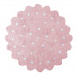 Tapis enfant lavable rond rose