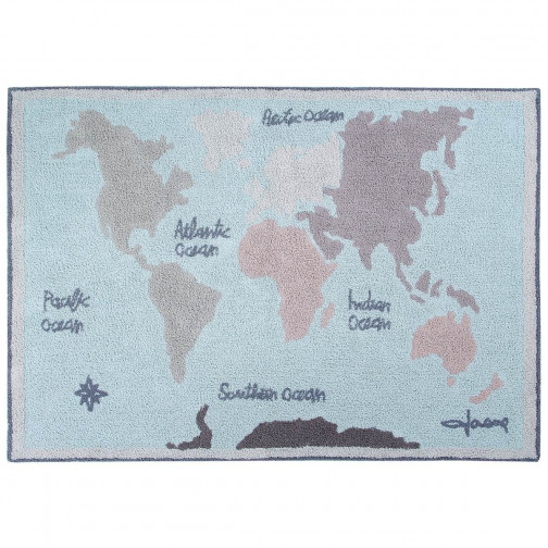 Tapis enfant carte du monde