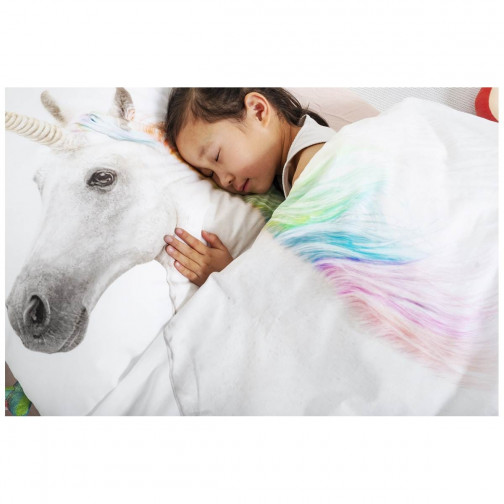Housse de couette licorne en coton