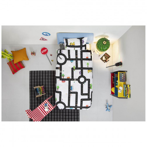 Housse de couette enfant jeu route