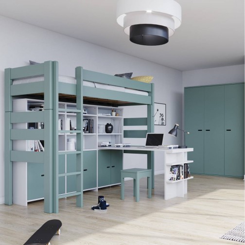 chambre ado lit hauteur bureau
