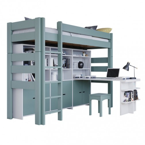 lit hauteur avec rangements dessous