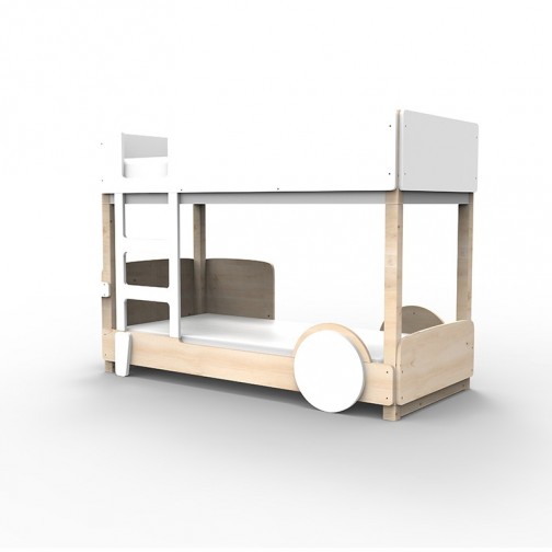 Lit Superposé Montessori  Blanc