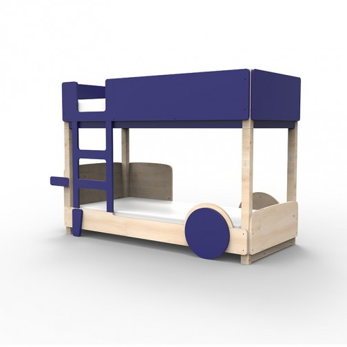 Lit Superposé Montessori Bleu Atlantique