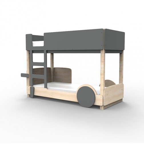 Lit Superposé Montessori gris basalte