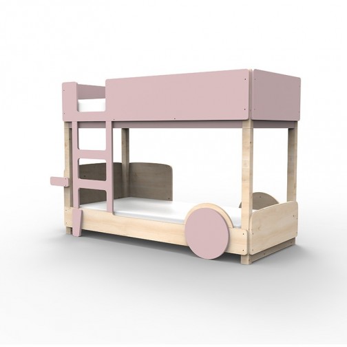 Lit Superposé Montessori rose hiver