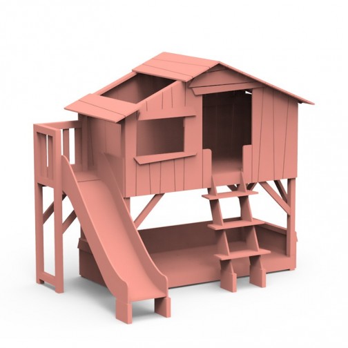 Lit-cabane-superpose-toboggan-corail